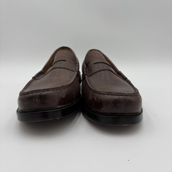 Polo Ralph Lauren Dustan Brown Leather Penny Loafers Men's Size 15 Leather Shoes - Picture 4 of 9